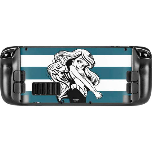 Disney The Little Mermaid Ariel Stripes Steam Deck Handheld Gaming Computer Skin